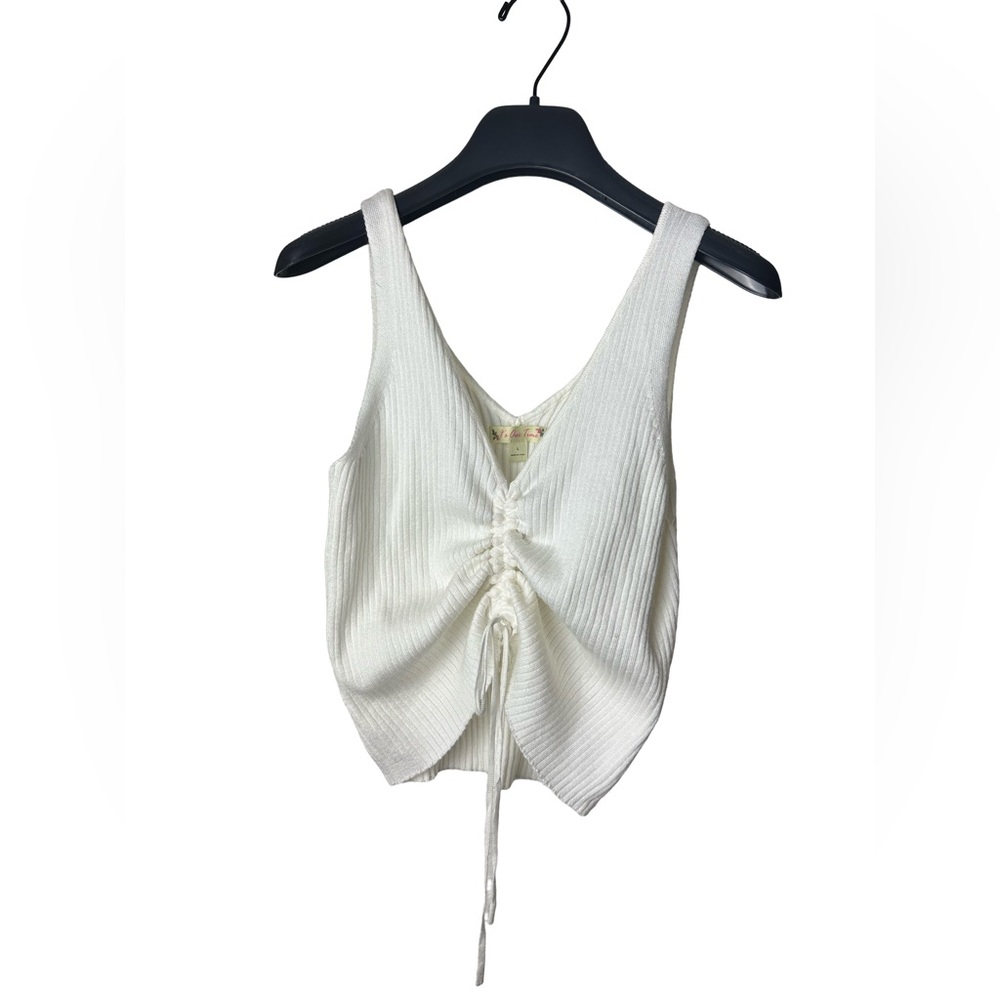 WHITE KNIT TANK